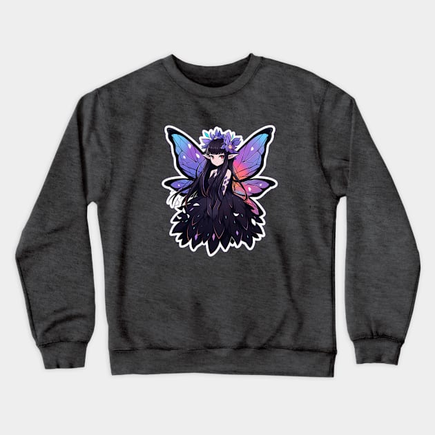 Cute Dark Fairy Crewneck Sweatshirt by DarkSideRunners